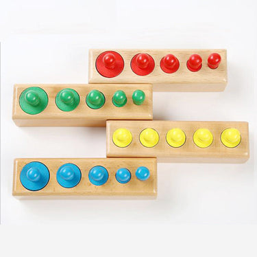 Ecotoys Bloques Sensoriales | Desarrolla el sentido del tacto y la coordinación - Set de rompecabezas de madera Montessori